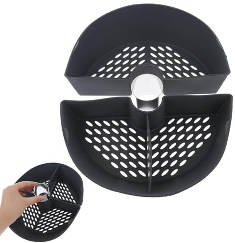 Fellflying Vaporizador de alimentos de silicona,Cesta de vaporizador de silicona - Divisor de vapor para verduras,Cesta de vapor multiusos apta para lavavajillas de calidad alimentaria, accesorios de