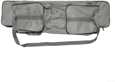 Getdoublerich Aufblasbares Boot-Sitzkissen und Aufbewahrungstasche, Schlauchboot-Sitztasche, Aufbewahrungstasche, 420D-Oxford-Stoff, Sitz-Aufbewahrungstasche für Kajak, Schlauchboot (Grau, 95 cm)