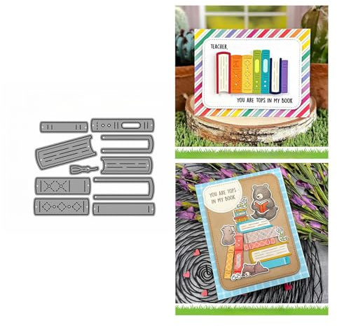 Buch Stanzschablone, Metall Stanzformen Set für Kartenherstellung | Stanzbögen, Die Cuts für DIY Scrapbooking, Fotoalbum, Journale Prägungen,Karten Dekorative
