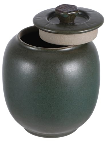 POPETPOP Contenitore Per Tè e Spezie in Ceramica Vintage Coperchio Per Tè Profumato e Zucchero Pratico Per Conservare Piccole Quantità in Uso Domestico