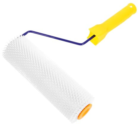 Gatuida Stachelwalze Anti Abblätterung für Epoxidharzbodenfarbe Zufälliger Stil mit Stabilem Kunststoff und Metallrahmen und Zufällige Farbe für Selbstnivellierende Bodenbeschichtungen