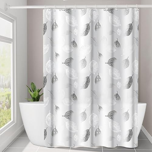 Rideau de douche imperméable motif forêt feuillue arbre et feuille 180 x 180 cm polyester décoration de salle de bain inspiré de la nature résistant à la moisissure facile à nettoyer