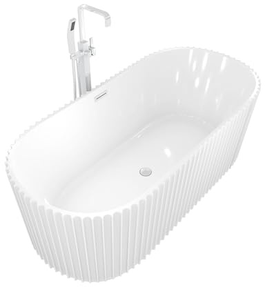 AcquaVapore freistehende Badewanne Wanne Acryl F08 170x80cm mit Armatur AF05