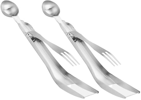 2 Pcs Stainless Steel Melon Baller & Slicer Set with Handle Easy Fruit Cutting and Serving Outdoor Picnic Fruit Cutter