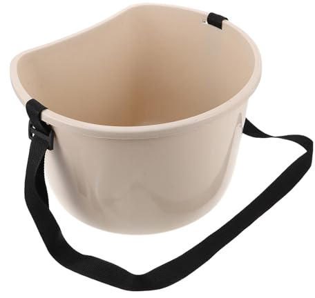 ifundom Cubo Esparcidor de Fertilizante y Recolector de Frutas de Plástico Blanco 22 Lb Contenedor Multifuncional para Jardinería y Agricultura Adecuado para Fertilizar Cultivos y