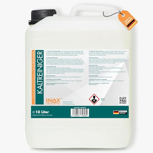 INOX® IX 300 Kaltreiniger 10L - Motorrad Reiniger entfernt Öl, Teer & Fett rückstandsfrei - nicht korrosiver Auto Reiniger - hochwirksames Motor Reinigungsmittel
