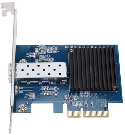 Diyeeni Carte NIC PCIe X4 10 Gbit/s, Carte Réseau Fibre Optique avec Port SFP Unique pour Serveur Wins et, Prise en Charge IEEE 802.3ae et Wake on LAN