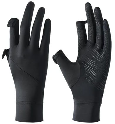 Generiska UV-skyddshandskar | halkfria UPF 50+ handskar | pekskärmskompatibla UV-skyddshandskar, för golf, fiske, kajak, vandring, sommar och resor