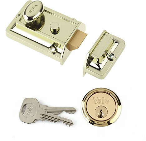 Yale P-77-BLX-PB-60 - Traditional Nightlatch - 60mm - Brass Finish - Standard Security