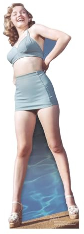 Star Cutouts Pappaufsteller von Marilyn Monroe Bikini (blau)