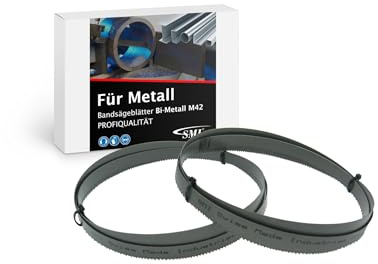 SMI 2er SET Bandsägeblatt Bi-Metall M42 Abmessung 2240 x 13 x 0,65 mm Zahnteilung 10/14 ZpZ z.B. für Optimum, Epple, Holzmann, Bernardo Sägeband