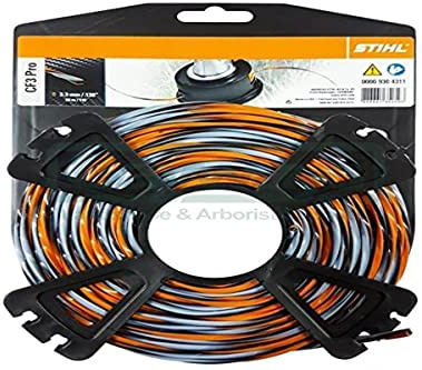 Stihl CF3 Pro - Hilo de Corte en Cruz con Porcentaje de Carbono (3,3 mm, 36 m)