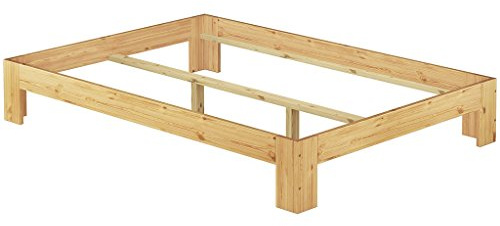 Erst-Holz Lit futon pin Naturel 140x200 Design Moderne sans tête de lit, Cadre de lit sans sommier 60.67-14oR