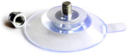 DANXQ M5 Durchmesser 4 cm Klein Klares PVC Schrauben Saugnapf Haken, Gewindelänge 0,6 cm, Mit Überwurfmutter, 10 Stück (M5x6 D4CM)