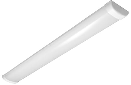 ELG Leuchten Aufbauleuchte Feuchtraumleuchte 1200mm vorverdrahtet für LED Röhren Werkstattleuchte Arbeitsleuchte Werkstattlampe Feuchtraumleuchten Hallenleuchte (ohne leuchtmittel)