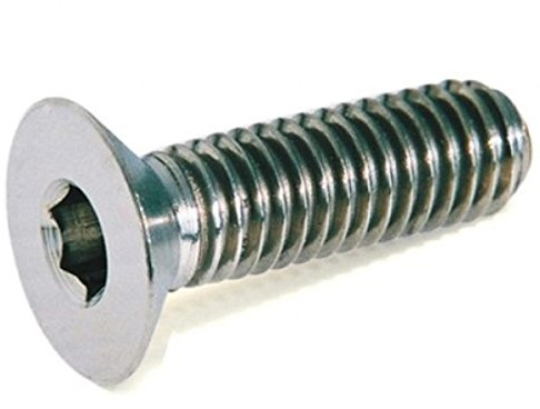 50 Stück Senkkopfschrauben flach Innensechskant 5933 6x50 TSPEI 10,9 verzinkt weiß