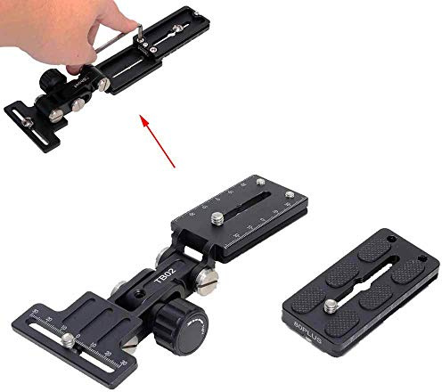 Piastra a sgancio rapido 8cm per corpo macchina grande con impugnatura per batteria, compatibile con morsetto per testa a sfera per treppiede Arca-Swiss Fit + zoom fuoco lungo tele obiettivo supporto