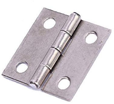Lot de 20 charnières en acier inoxydable de 25 mm x 24 mm à 4 trous, charnières silencieuses épaisses pour ouverture et fermeture utilisées pour portes ou fenêtres