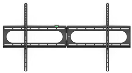 Hama TV Wandhalterung (37-120 Zoll TV Halterung für Fernseher bis zu 100kg, max. VESA 1100x600, Feste Fernseh Wandhalterung mit minimalem Wandabstand, inkl. Fischer Dübel & Montageanleitung) schwarz