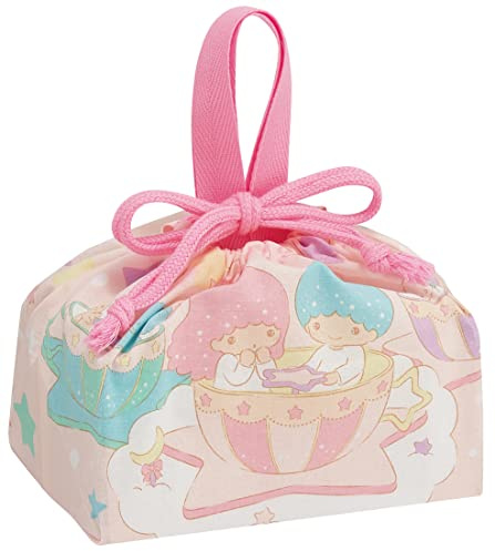 Skater Bento Drawstring Bag, Little Twin Stars, Sparkly Amusement Park, Sanrio, Made in Japan, KB7-A