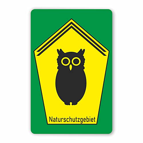 INDIGOS UG - Schilder - 297x210mm - Schild DIN A4 3 Stück - Naturschutzgebiet - Aluverbundplatte - für Garage, Hotel, Parkplatz, Schule, Carport, Firma