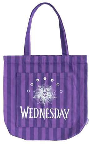 Grupo Erik Shopper Baumwolltasche Wednesday Addams Tasche - Einkaufstasche Tote Bag Offizieller Netflix Wednesday Fanartikel