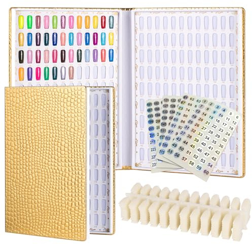 Acycoin2A Professional Nail Art Colour Chart with 216 Colours (Gold)
