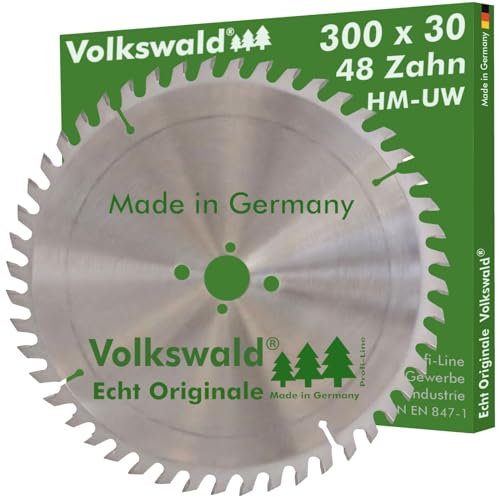 Volkswald ® HM-Sägeblatt UW 300x30mm Z=48 Astrolon Dämmplatten Furnierte Längsschnitte Gipsplatten Hartholz Längsschnitte Hartholz Querschnitte Tischkreissäge Handkreissäge Kapp- Gehrungssäge