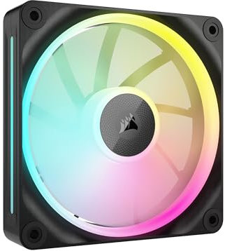 Corsair iCUE LINK LX120 RGB 120mm PWM Fan Single Pack – Dual Light Loops – Requires iCUE LINK System Hub (Sold Separately) AirGuide Technology – Black