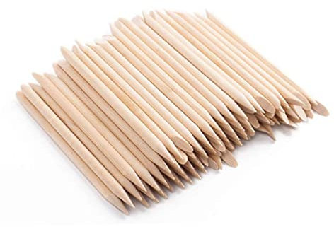 100 piezas de palitos de naranja para uñas, palitos de madera de naranja barra de cutícula de uñas para manicura de empujador de manicura artes de pedicura de pedicura
