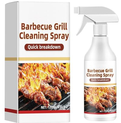 Spray limpiador de parrilla | Spray limpiador de parrilla y parrilla | 120 ml limpiador de parrilla de barbacoa, spray limpiador de parrilla y parrilla para limpiar de forma segura los alimentos