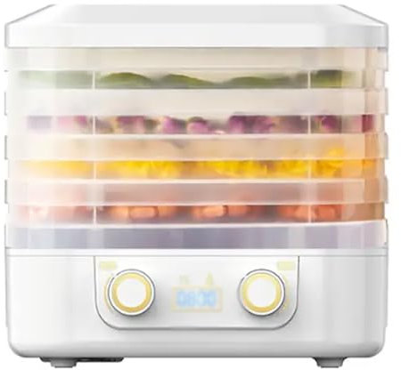 TsoLay Déshydrateur Alimentaire électrique, déshydrateur Alimentaire à Flux d'air à 360° avec 5 Plateaux, Fonction de contrôle de la température, pour Aliments, Fruits, viandes, légumes