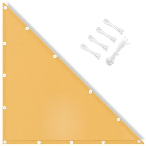 IOAOI Voile d'Ombrage Impermeable, Auvent Triangulaire Droit de 4x4,5x6,02M, Protection UV 95% avec Corde Gratuite, Auvent Parasol pour Extérieur, Jardin, Terrasse, Cour, Pelouse, Pergola, Abri de