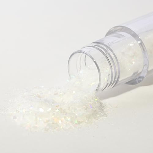 PME Magic Sparkles, essbare irisierende Glitterflocken – Weißer Kristall (3g)