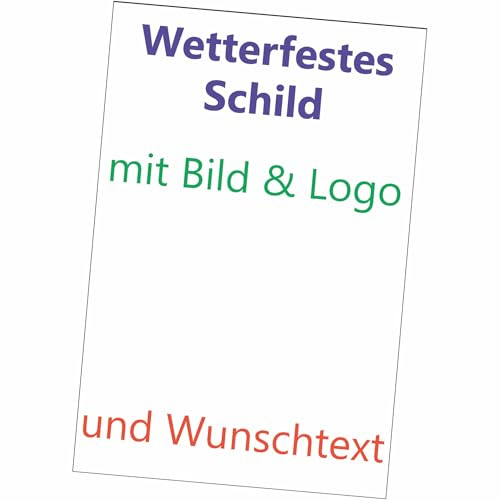 Kiwistar UG - Schilder selbst gestalten - Schild personalisiert 3mm - Firmenschild - DIN A5 hoch - 148x,5x210 mm bedruckt - personalisierte Geschenke - Dekoration Wohnung, Werkstatt, Büro - Firmenlogo