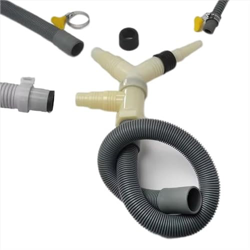 Générique Drainage pour Machine À Laver Et Sèche-Linge avec Tuyau De Drainage Étendu, Tuyau Evacuation Seche Linge, Longueur du Tuyau De 0,3 M/0,5 M, Double Evacuation Machine A Laver