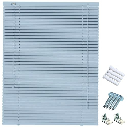 Aluminum Venetian Blinds for Windows, Horizontal Window Blind 2.5cm Slat, Light Filtering Drilling Shades, for Home Bedroom Office Bathroom, Easy Fit Child Safe width: 25-165cm Height: 50-290cm(Light