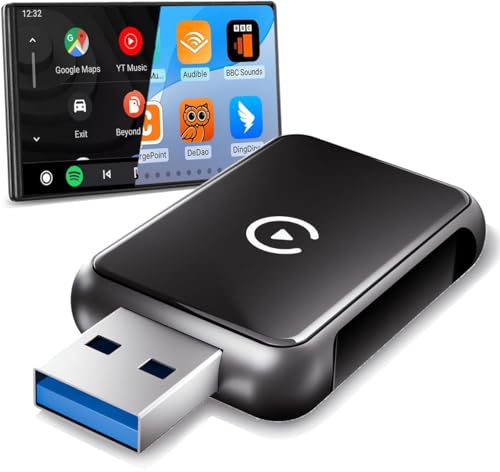 Wireless CarPlay Adapter& Android Auto,Kabelloser USB-Dongle für Autos,Plug & Play, Schnelle Stabile Verbindung,Convert Wired CarPlay/Android Auto zu Wireless,für iOS 10+/Android 11+ & Autos ab 2016