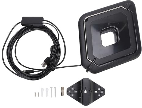 WOHPNLE TV-Antenne für den Innenbereich, Smart-TV-Kanalempfänger mit Installationszubehör, unterstützt 4k 1080p, digitale Antenne für Empfang über große Entfernungen