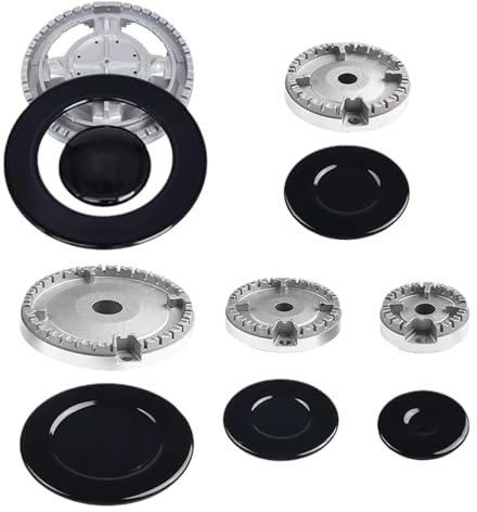 Juego de 11 Tapas para Quemadores de Cocina | Protectores Universales Resistentes al Calor | Cubrehornillas para Placas de Gas | Accesorio de Cocina Fácil de Limpiar y Mantener