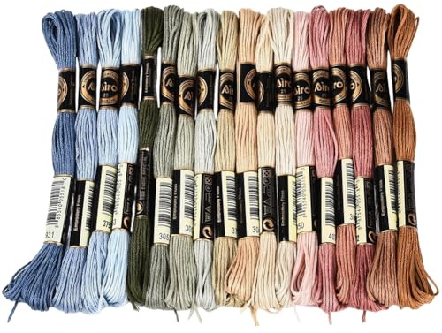 CABODYALS 18 Knäuel 144 m Buntes Kreuzstichgarn Farbenfrohe Freundschaftsarmbandschnur Mit Farbverlauf 6 Fädiges Polyester Stickgarn Großpackung Zum Nähen Schmuckherstellung Handarbeiten Stricken Und