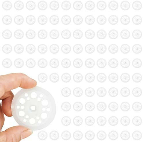 Foonary 100 Stück Unterlegscheiben Kunststoff, 46mm Kunststoff Unterlegscheiben, Flache Runde Beilagscheiben Abstandshalter, PP Unterlegscheibens für Fixierung und Unterstützung Dämmplatten