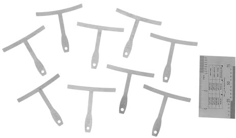 Mikikit Juego de Regla de Medición para Guitarra Material Hierro y Plástico Calibrador de Radio y Acción de Cuerdas Adecuado para Reparación y Medición Precisa
