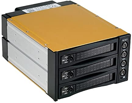 FANTEC SNT-BA2131-1 - Carcasa de Aluminio para 3 Discos Duros de 8,9 cm (3,5, 2 bahías de 13,34 cm (5,25), 1 Ventilador de 80 mm, Color Negro