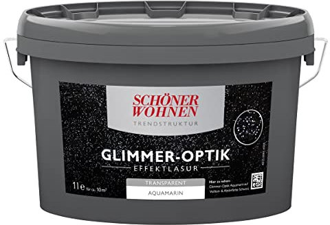 Glimmer-Optik Effektlasur Schöner Wohnen Aquamarin 1 l