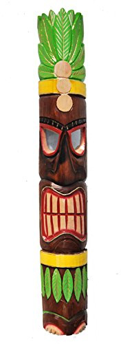 Interlifestyle Wandmaske 100cm Tiki Dekoration Holzmaske Motivmaske Tiki