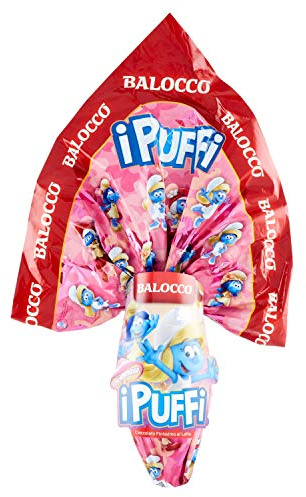 Balocco Uovo Latte Puffi Assortito, 150g