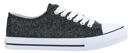 CHATTAWAK Femme Basket Toile Pailettes ANELYSE Noir, 39