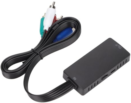 Bewinner Câble Convertisseur Composant vers HDMI, Adaptateur Audio Vidéo 1080P YPbPr vers HDMI pour, pour, Décodeur, DVD, Lecteur, Compatible avec HDCP, HDMI1.3