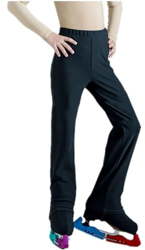 LIUHUO Pantaloni da pattinaggio artistico nero normale da uomo Pantaloni da pattinaggio da uomo